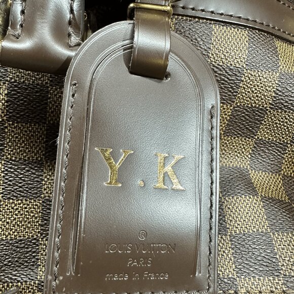 Damier Eole 60 2-Wheel Boston Bag Carry Bag Travel Bag Brown - Picture 10 of 14